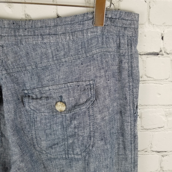 LORD & TAYLOR | 100% linen zip & drawstring pants - Picture 1 of 6